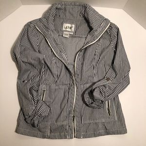 Live A Little Navy Blue & White Striped Jacket S